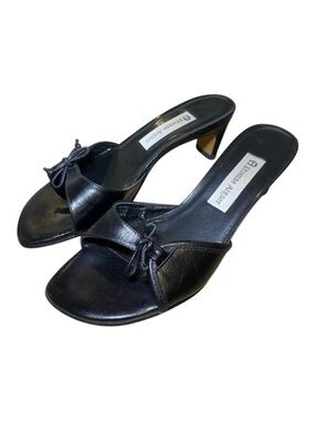 Vintage Y2K Etienne Aigner Black Leather Kitten Heels Sz 7.5 - GREAT CONDITION!